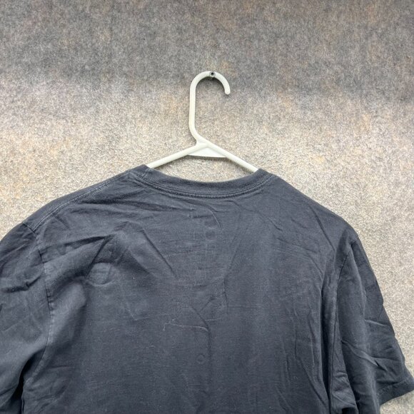 Nike Shirt Mens Large Black Red Crewneck Big Swoosh Logo Regular Fit Cotton - Picture 10 of 10